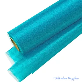Snow Organza 23,5cm x 10m dekorációs anyag - Türkizkék