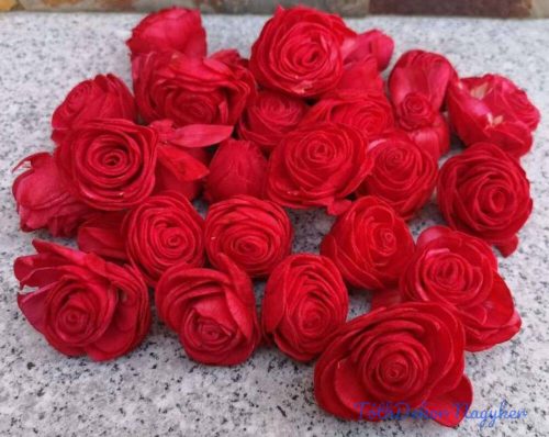 Shola Beauty Rose 30 db 4 cm - Piros szárazvirág fej