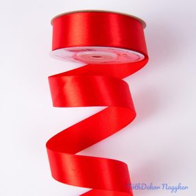 Szatén szalag 25 mm x 22.86 m - Piros
