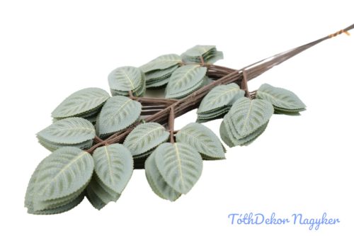 Rózsa 15 leveles ág 45 cm - Hamvas Zöld