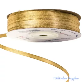 Szatén szalag 3 mm x 91.44 m - Arany