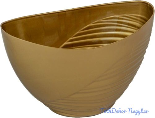 Műanyag csónak féloldalt bordás arany M12x17x10cm