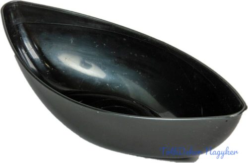 Műanyag tál ovális alacsony grafit szürke M7x31,5cm