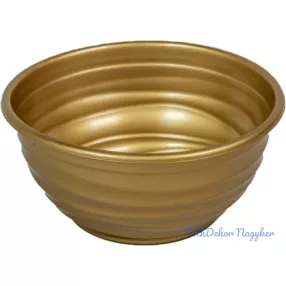 Műanyag mintás kerek tál arany D16cm M7cm