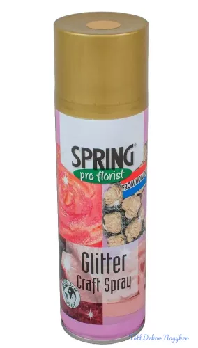 Glitter Spray SPRING 300 ml dekorációs fújós spray - Arany