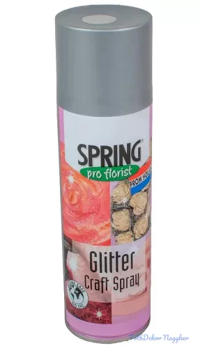 Glitter Spray SPRING 300 ml dekorációs fújós spray - Ezüst