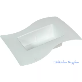 Műanyag tál fehér Szafari M5x24X12cm