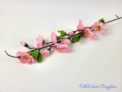 Barack ág szálas selyemvirág 62 cm - Rózsaszín