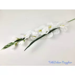 Kardvirág szálas selyem 77 cm - Törtfehér