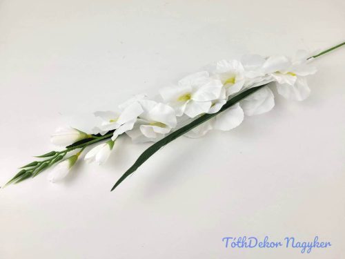 Kardvirág szálas selyem 77 cm - Fehér