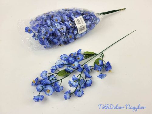 Apró virágos rezgő selyem szálas 39 cm - Kék