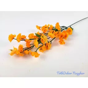   Apró virágos rezgő selyem szálas 39 cm - Világos Narancs