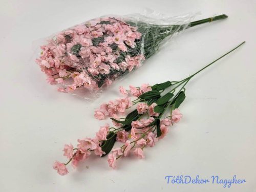Apró virágos rezgő selyem szálas 39 cm - Babarózsaszín