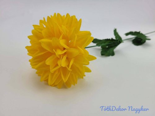Krizantém szálas selyemvirág 50 cm - Sárga