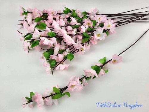 Barackvirág ág 60 cm - Halvány Rózsaszín