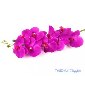   Gumis élethű phalaenopsis orchidea ág 100 cm - Rózsaszínes Lila