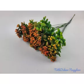 Bogyós szálas dekor 12db/köteg 53cm - Narancs