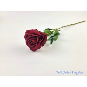 Szálas bársony rózsa 48 cm - Piros