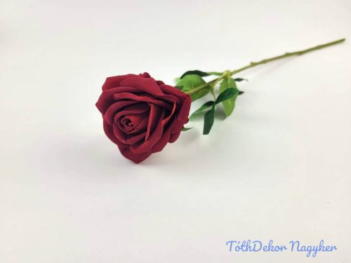 Szálas bársony rózsa 48 cm - Piros
