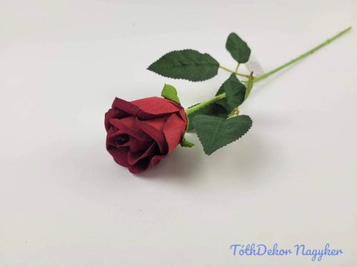 Szálas bársony bimbós rózsa 55 cm - Piros