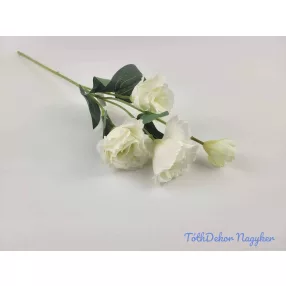 Liziantusz 4 ágú 3fej+1bimbó selyem szálas 59cm - Fehér