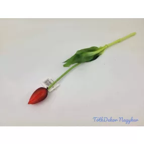 Bimbós tulipán tömör gumi élethű 37 cm - Piros