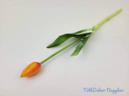 Bimbós tulipán tömör gumi élethű 37 cm - Narancs