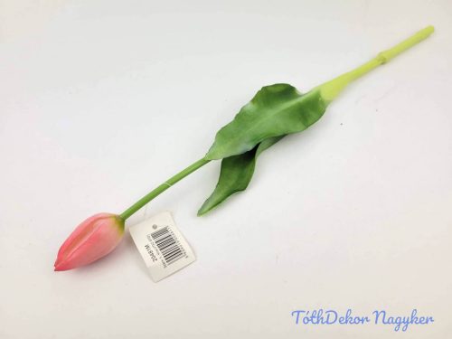 Bimbós tulipán tömör gumi élethű 37 cm - Rózsamályva