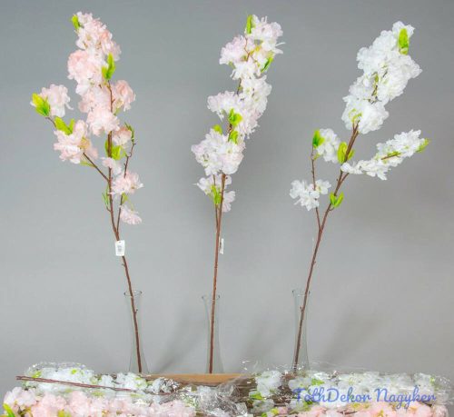 Virágos ág szálas selyemvirág 105 cm több színben