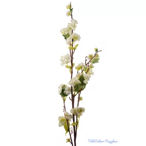 Virágzó ág 118cm - Törtfehér