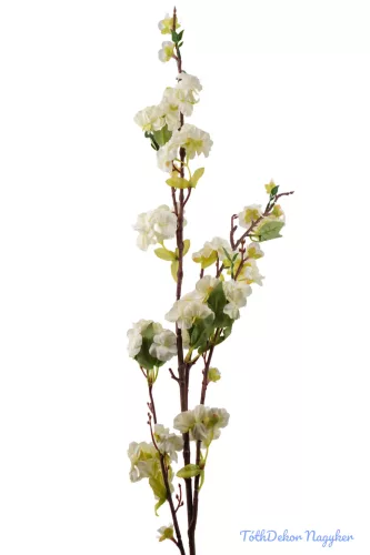 Virágzó ág 118cm - Törtfehér