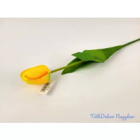 Tulipán szálas selyem 54 cm - Sárga