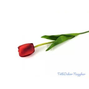 Tulipán szálas selyem 54 cm - Piros