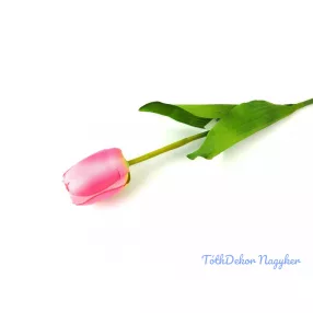 Tulipán szálas selyem 54 cm - Rózsaszín