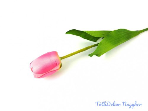 Tulipán szálas selyem 54 cm - Rózsaszín