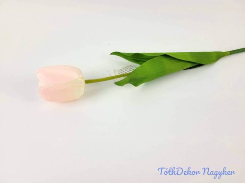 Tulipán szálas selyem 54 cm - Halvány Barack