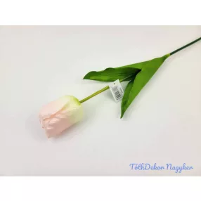 Tulipán szálas selyemvirág 60 cm - Halvány Rózsaszín
