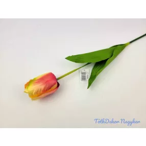 Tulipán szálas selyemvirág 60 cm - Krém-Mályvás