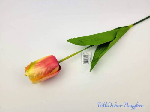 Tulipán szálas selyemvirág 60 cm - Krém-Mályvás