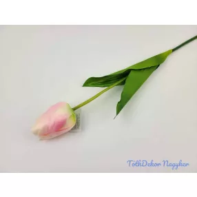 Tulipán szálas selyemvirág 60 cm - Világos Rózsaszín