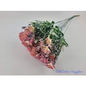 Vegyes mű szálas díszítő 12db/köteg 52cm - Rózsaszín