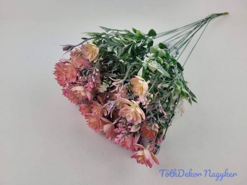 Vegyes mű szálas díszítő 12db/köteg 52cm - Rózsaszín