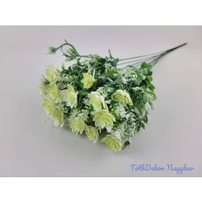   Vegyes mű szálas díszítő 12db/köteg 52cm - Krém-Fehér