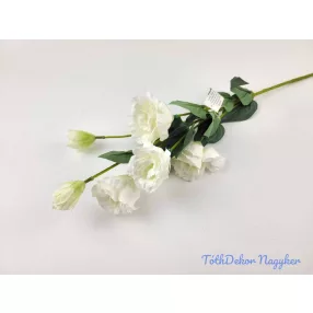   Liziantusz 5 ágú 4fej+2bimbó selyem szálas 79 cm - Fehér