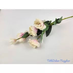   Liziantusz 5 ágú 4fej+2bimbó selyem szálas 79 cm - Krém-Mályva