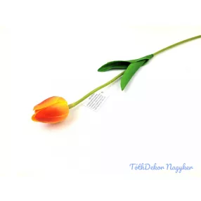 Tulipán szálas gumi 48 cm - Pirosas Narancs
