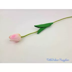 Tulipán szálas gumi 48 cm - Világos Rózsaszín