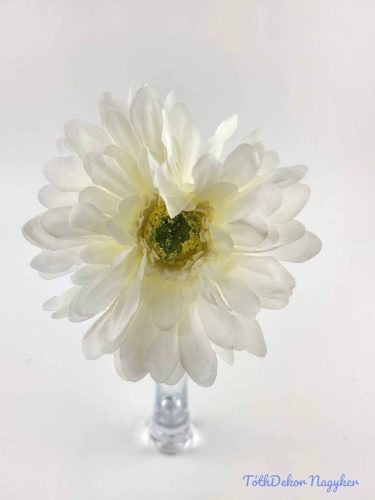 Gerbera élethű hamvas szárú selyemvirág 56 cm - Krém