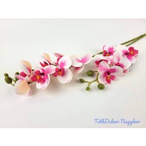 Gumis orchidea 2 ágú 58 cm - Fehér-Rózsaszín