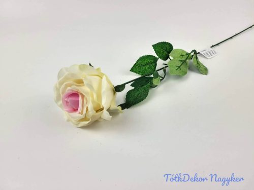 Szálas rózsa 61 cm - Krém-Rózsaszín